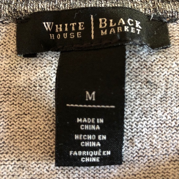 White House Black Market Metallic Silver Top - Picture 5 of 8